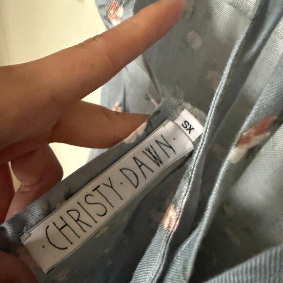 Christy Dawn Blue Floral Mini Dress - Picture 7 of 7